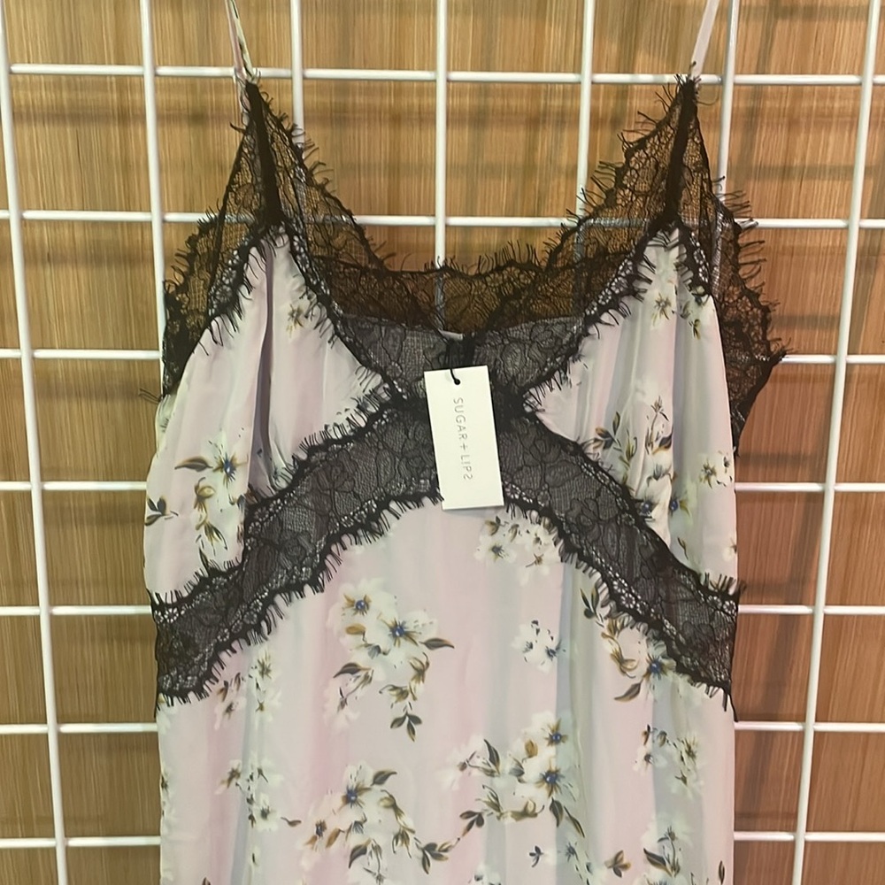 Sugar Lips Fringed V-neck nightgown. NWT multiple sizes - Picture 2 of 6
